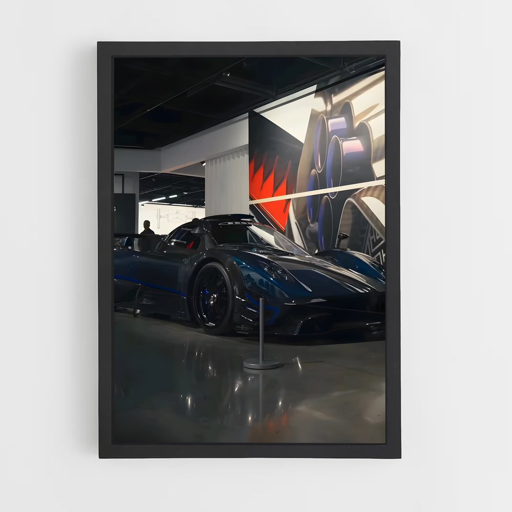 Poster Zonda Noir & Bleu – affiche Pagani (vue 2)